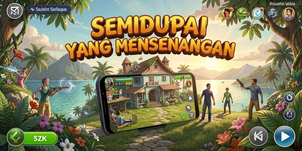 Tampilan gameplay menarik dari 5ZK dalam simulasi kehidupan.