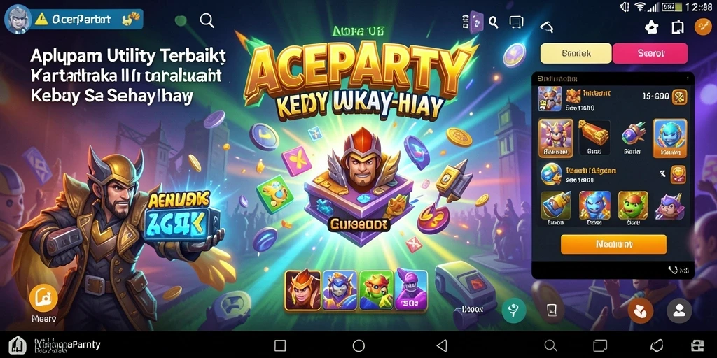 Tampilan utama ACEPARTY yang sederhana dan fungsional.