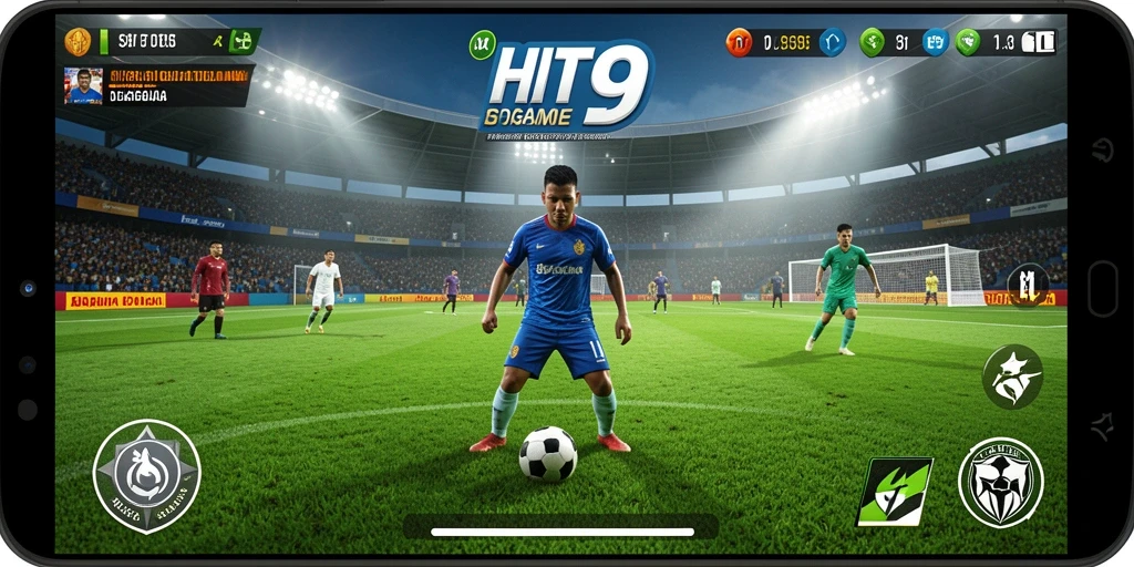 Gameplay menyerupai pertandingan sepak bola sungguhan yang mendebarkan.