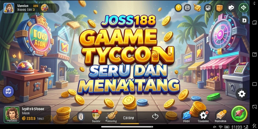 Tampilan gameplay JOSS188 yang menggambarkan keseruan membangun bisnis.
