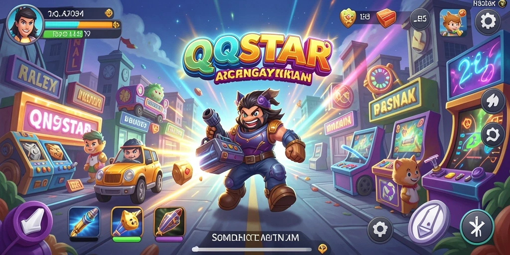 Tampilan gameplay seru dari QQSTAR yang penuh tantangan.