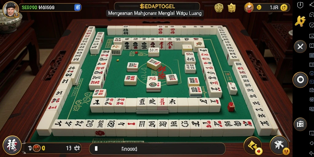 Screenshot gameplay SEDAPTOGEL yang menunjukkan tantangan Mahjong.