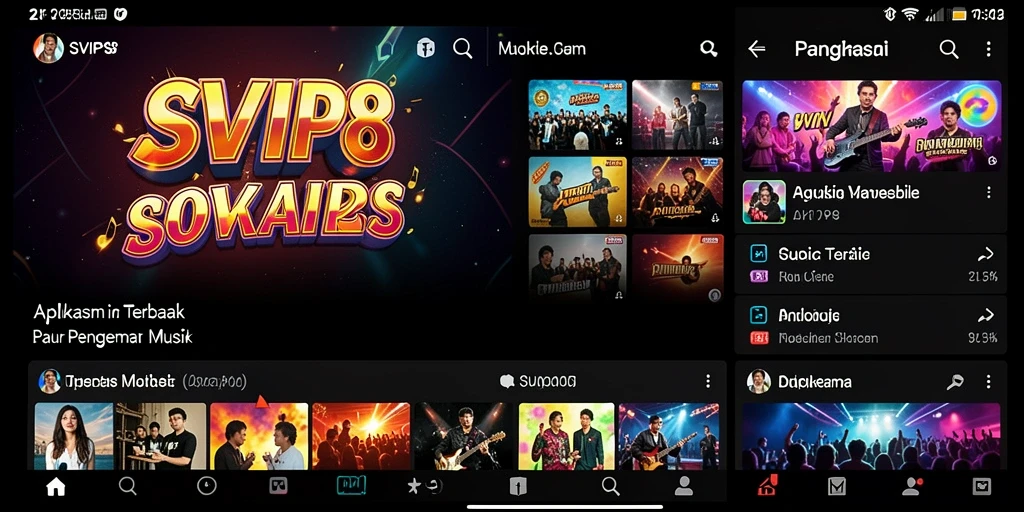 Tampilan menarik dari gameplay SVIP8 saat mendengarkan musik.