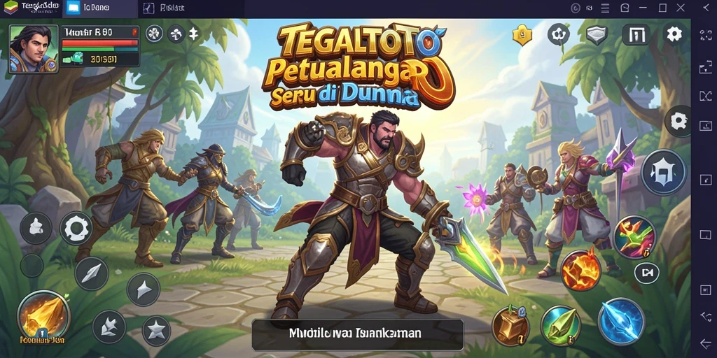 Screenshot gameplay TEGALTOTO menampilkan pertempuran seru dalam dunia RPG.